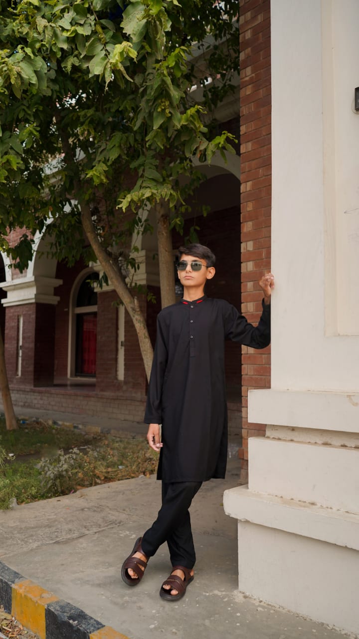Combo Of Premium Black & Grey Shalwar Kameez | Wash & Wear |