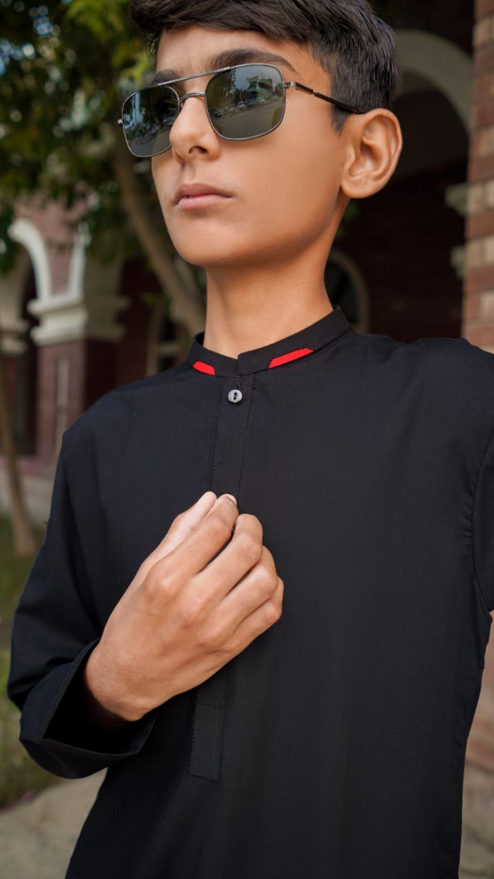 Combo Premium Black & Off White Boys Shalwar Kameez | Wash & Wear