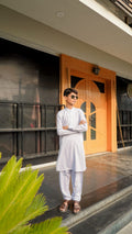 Premium Off White Boys Shalwar Kameez | Wash & Wear | Ages 6–13 Years