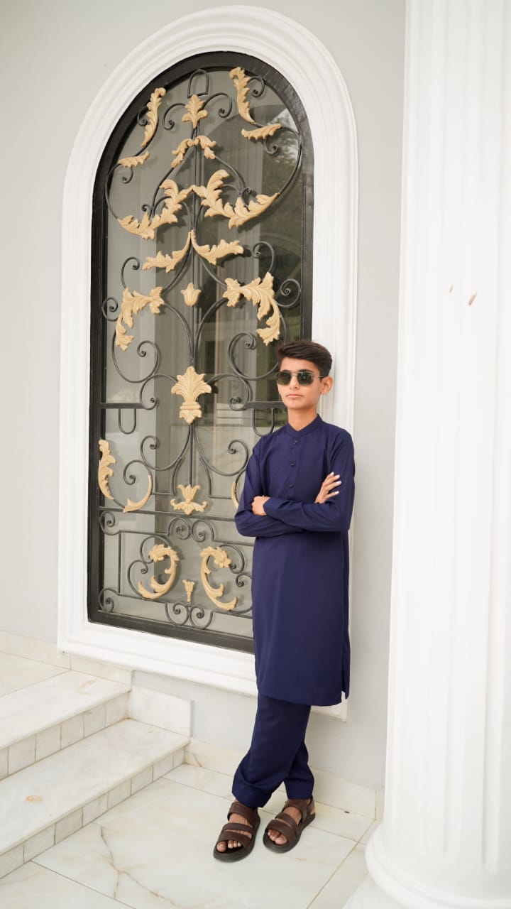 Combo Of Premium Black & Navy Blue Shalwar Kameez | Wash & Wear |