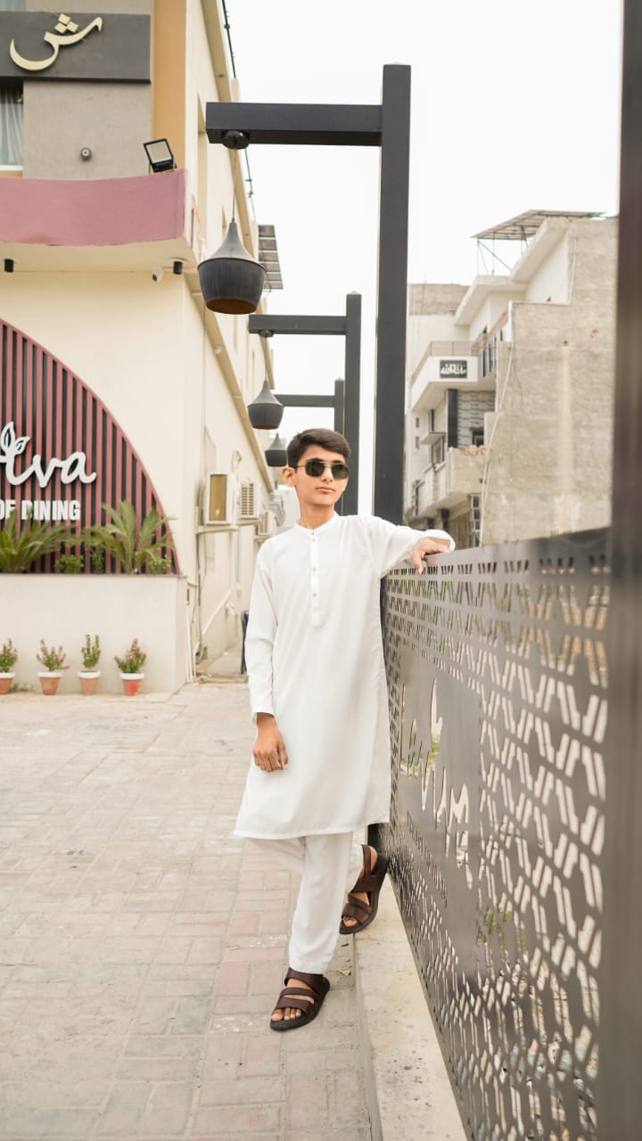 Combo Premium Black & Off White Boys Shalwar Kameez | Wash & Wear